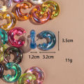 New Iridescent Acrylic Chunky Circle Earring Hoops for Women Transparent Geometric Huggies Earrings Korean Fashion Jewelry .