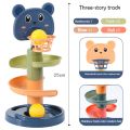 2-7 Layes Track Rolling Ball Pile Tower Early Educational Toy for Babies Rotating Track Educational Stacking Toy for Kids Gift. 