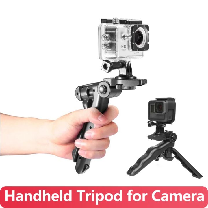 For GoPro Hero 12 Tripod Desktop Tripod Handheld Tripod Adjustable Angle For Go Pro Hero 11 10 9 Insta360 DJI Osmo Action Camera