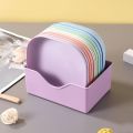 11-Piece Dining Collection with 10 Plates and a Unique Stand, Choose Between Round or Square, High-Quality Plastic (2). 