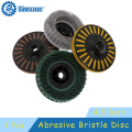 1 Pcs 4.5 Inch Bristle Discs Abrasive Bristle Disc 36/50/80/120 Grit with 5/8-11 Thread for Removing Coatings Paint Rust. 