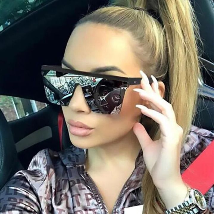 New%20Large-frame%20One-piece%20Sunglasses,%20European%20And%20American%20Fashionable%20Square%20Frame%20Sunglasses%20For%20Women,%20Colorful%20Glasses%20-%20Image%202