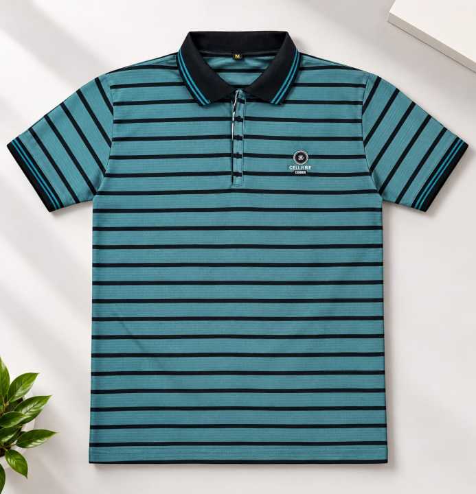 Men's%20Blue%20Black%20Polo%20Tracksuit%20Set%20%7C%20Striped%20Shirt%20&%20Trouser%20-%20Image%202