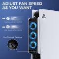 IINE PS5 Temperature-Controlled Cooling Fan Upgraded Cooler Fan with USB3.0 Hubs Compatible with PS5 Disc & Digital Edition. 