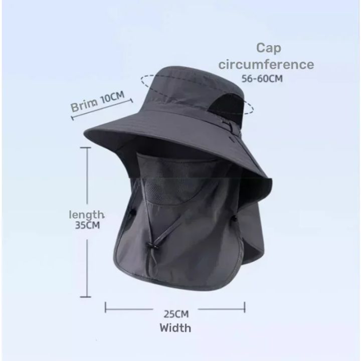 Outdoor%20Fisherman%20Hat%20Wide%20Brim%20Bucket%20Hat%20with%20Neck%20Cover%20Men%20Summer%20Breathable%20Mesh%20Sun%20Protection%20Visor%20Anti%20UV%20Cap%20Unisex%20-%20Image%204