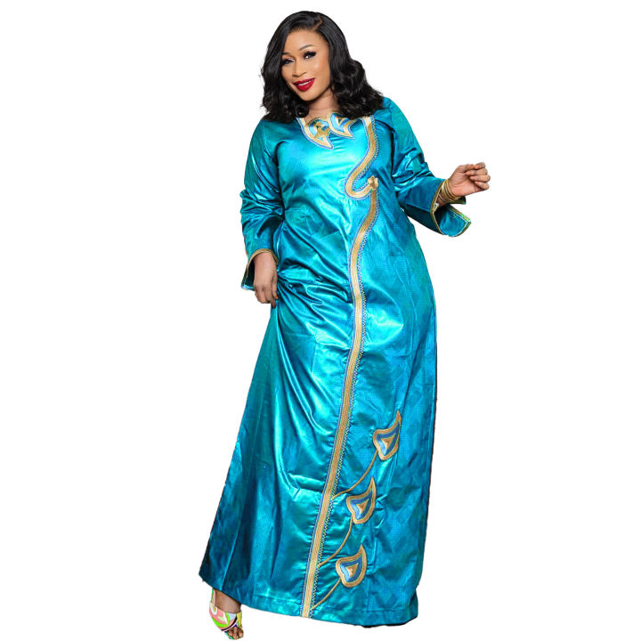 African%20Attire%20For%20Women%20Bazin%20Riche%20Embroidery%20Plus%20Size%20Elegant%20Party%20Church%20Dress%20-%20Image%202