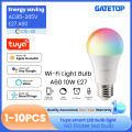 1-10PCS E27 RGB LED Bulb Tuya WIFI Dimmable Light 10W LED Lamp 2700-6500K Smart Life APP Voice with Alexa  Home. 