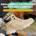 Men Steel Toe Safety Work Boots Indestructible Construction Safety Boots Puncture Proof Male Work Shoes Protective Footwear.