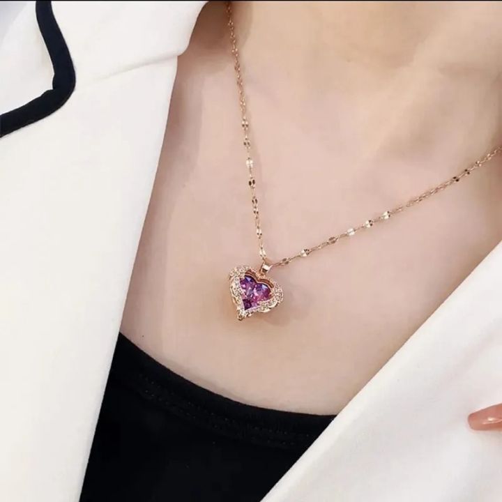 Colorful%20Heart%20of%20Ocean%20Crystal%20Pendant%20Titanium%20Steel%20Necklace%20For%20Girls%20-%20Image%204