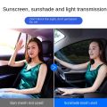 New 2pcs Car Rear Side Window Sunshade UV Protect Shield Mesh Prevent Mosquito Sunshine Privacy Protection Foldable Curtain.