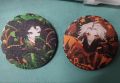 Game The Freak Circus Figure Pierrot Harlequin Brooch Round Tinplate Badge Backpack Decoration Pins Accessories Prop.