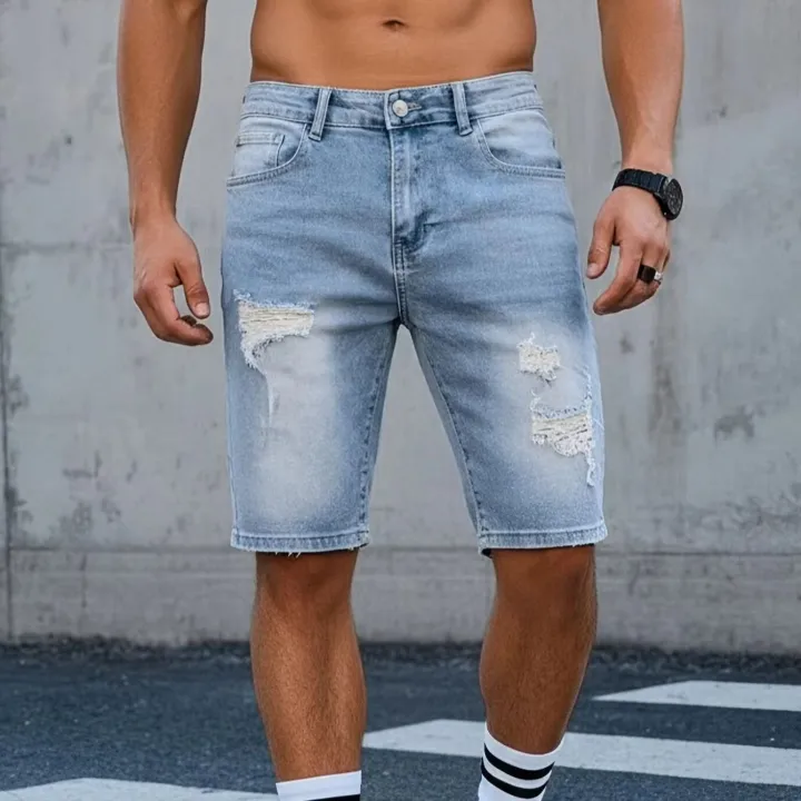 Shorts%20Pants%20Jeans%20Men%20Clothing%20Trousers%20Denim%20,%202026%20Summer%20Men's%20Light%20Blue%20Ripped%20Denim%20Shorts,%20Distressed%20Straight%20Fit%20Knee%20-%20Image%207