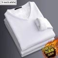 Winter Men's Thickening Velvet Warm Tops Men's Winter Long-sleeved Thermal Underwer Male Round Neck Fashion T-shirt M-5XL. 
