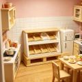 1Pcs Mini Bread Rack Cupboard Storage Shelf Model 1:12 Dollhouse Miniature Display Cabinet Cake Cabinet Kitchen Furniture Decor.