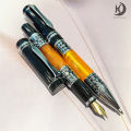 Deluxe Yellow Acrylic Fountain Pen/Ball pen for Elegant Calligraphy & Stylish Collection - Suitable for All Skill Levels,. 