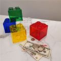 Plastic Blocks Piggy Bank Coin Storage Case Money Box Building Block Saving Box Kid Toy Change Boxes Home Decor.