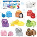 Montessori Farm Train/Surprise Party Set for Toddlers Learning Counting, Matching & Sorting Fine Motor Skills,Preschool Toy .