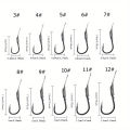 80pcs Small Fishing Hook 3#-12# Pre-tied Fishing Hooks With PE Line Double Hook Fish Hooks. 