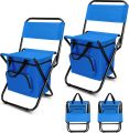 Outdoor Camping Chair Beach Fishing Chair with Cooler Bag Detachable Portable Folding Moon Chair Ultralight Outdoor Seat Tools. 