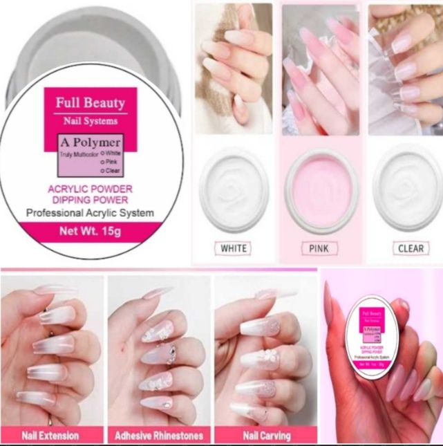 Acrylic Powder Professional Acrylic Nail Powder Polymer Powder for Nail Extension Nail Carving 15g