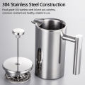 French Press Pot Filter Press Hand-made Coffee Pot Stainless Steel High Quality Double Walled Insulated 350ml/800ml/1000ml. 