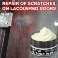 A metal scratch remover for stainless steel and painted metal surfaces, restoring luster, easy to use and leaving no residue. 