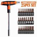 Screwdriver Set with T-shape Cross and Straight Slot Hexagon and Plum-shaped Heads Plus Socket Set for DIY Lovers Maintenance.