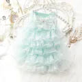Summer Princess dog Dress for Little Small Puppies pet Animal Cat Tutu Wedding Party Skirt Clothes for Chihuahua Poodle. 