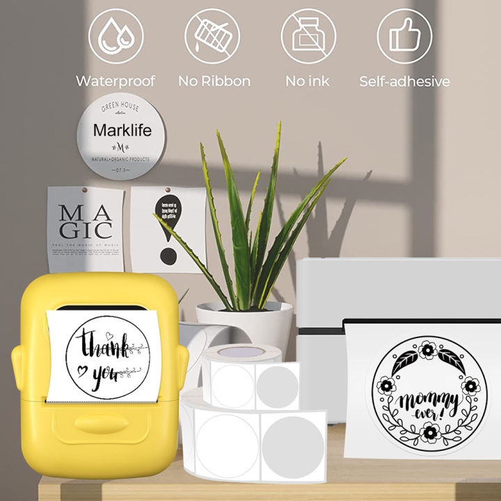 Marklife 2 Inch Circle Direct Thermal Sticker Label Round Printer Label