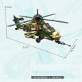  Building Blocks Helicopter Model High Simulation Assemble Bricks Toy Collectible  for Kids Kit Adults. 