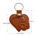 Heart Leather Pet Hair Keepsake Keychain for Storing Dog Cat Fur Remembrance Key Ring Bag Charm Cute Pet Lover Gifts. 