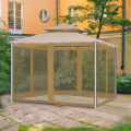 Garden Patio Umbrella Tent Outdoor Camping Net Mosquito Net Mesh Roman Umbrella Net Anti-insect No Stand No Awning Cloth.