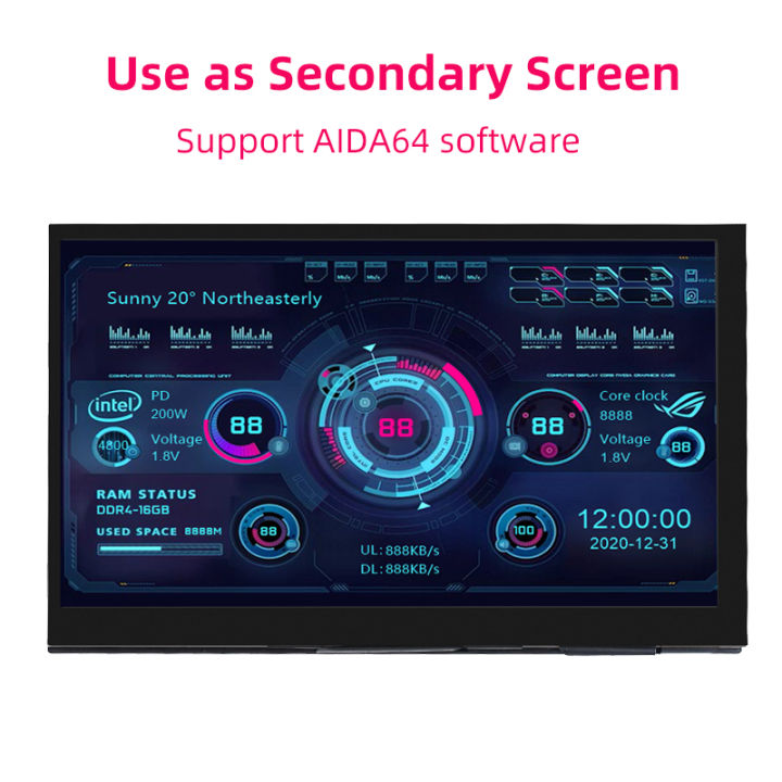 7%20Inch%20Portable%20Display%20IPS%20LCD%20Capacitive%20Touch%20Screen%201024x600%20Monitor%20Optional%20Speakers%20for%20Raspberry%20Pi%205%204B%203B+%20Laptop%20PC%20-%20Image%205