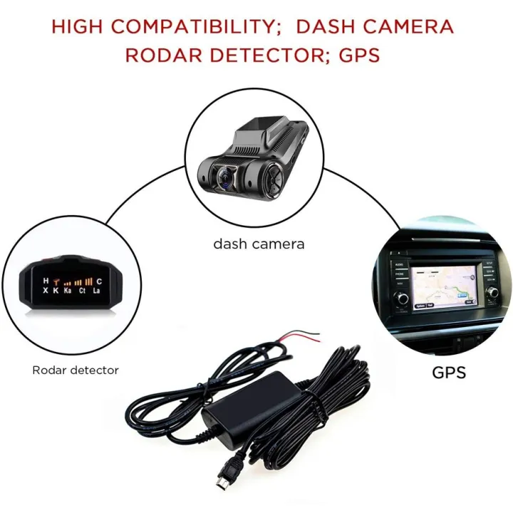 CarDash%20Cam%20Wire%203.2m%20DVR%20Hardwire%20Cable%20Kit%20Video%20Recorder%2012%2024V%20To%205V%20Mini%20Micro%20USB%20Charger%20Line%20Auto%20Dashcam%20Camera%20-%20Image%204
