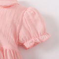 2PCS Baby Girl Pink Short Sleeve Dress with Cute Shoulder Bag Toddler Baby Princess Dress Summer Fashion Clothes for 3-24 Months. 