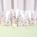 10/20/50pcs Spring Wildflowers Plastic  Bags, Floral Grass Butterfly Design Handheld Bag for Wedding, Mother's Day, Birthday. 