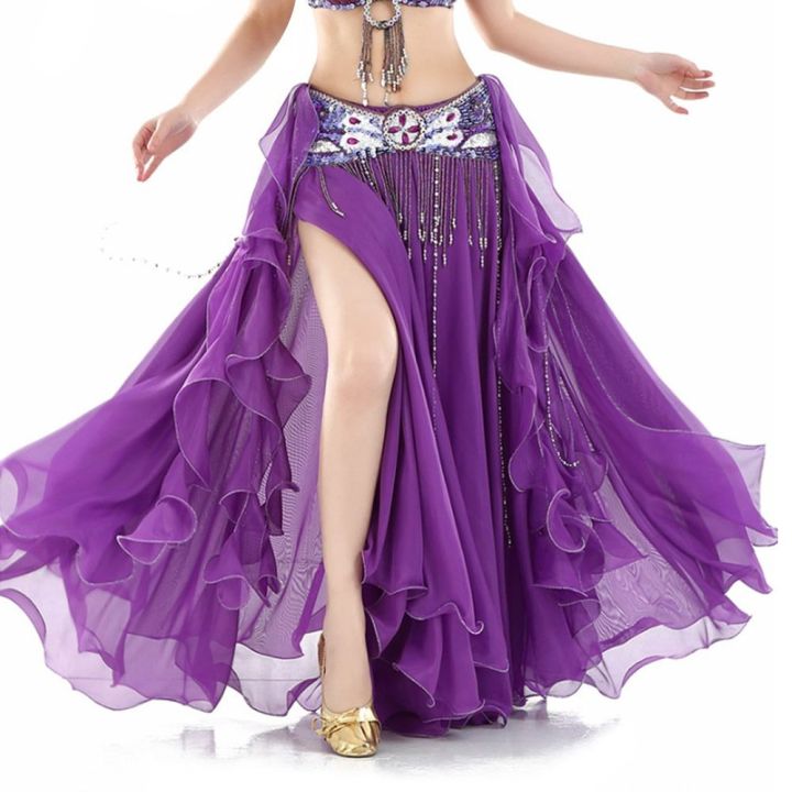 Belly%20Dancing%20Skirt%20Women%20Chiffon%20Spanish%20Skirt%20Shiny%20Sequins%20Tassels%20Dancing%20Skirt%20Show%20Costumes%20-%20Image%205
