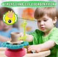 Diy Sunflower Potttery machine Electric best quality create exquisite eramic works potttery wheel for kids. 