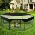24 Inch Pet Playpen Cover 8 Panels Octagonal Pet Fence Mesh Cover Dog Playpen Sun Protection Shade Cover Waterproof Dog Playpen. 
