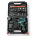 KCA ITALY CORDLESS DRILL MACHINE screw driving drill machine with two batteries and different drill bits. 