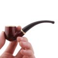 Portable Tobacco Pipe Resin Bent Pipe Cigarette Filter Herb Grinder Handheld Mini Curved Smoke Pipe Beginner Smoking Accessories. 