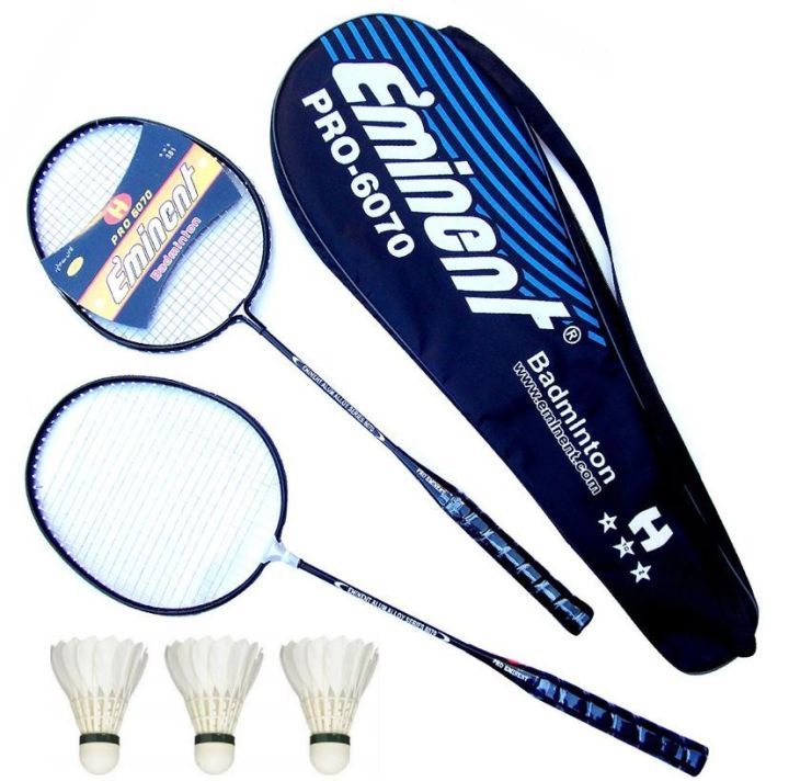 Eminent Pro 6070 - Pair of two rackets for professionals with free shuttles