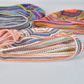 Trendy Boho Style Breathable Knitted Beanie Striped Openwork Summer Hat Soft Comfort Stylish For Outdoor Women And Girls. 
