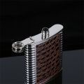Leather Hip Flask Funnel Wine Pocket Flask 8Oz Pocket Whisky Alcohol Vodka Liquor Bottle Personalized Flaskes Gift Man Flagon. 