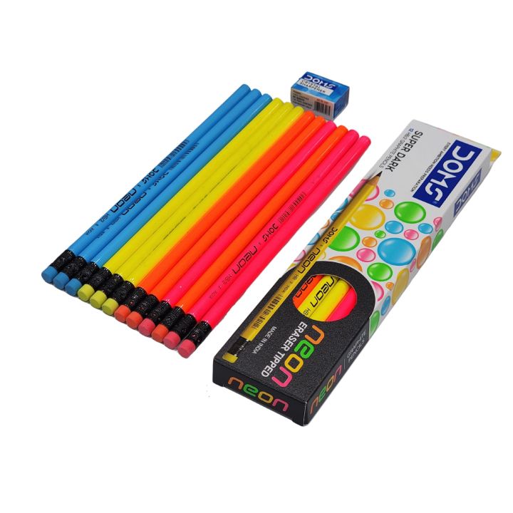 Doms Neon Pencil 12 Pieces[1 Packet]