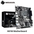 MOUGOL H61M Gaming Motherboard M.2 NVME PCIEx16 DVI Supports Dual-channel DDR3 RAM Intel Core 2/3 Gen CPU LGA1155 for Desktop PC. 