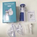 Mesh Nebuliser/Nebulizer portable handheld, easy for travel ,noise free , silent , effective, chargeable,  battery operated as well ,ultrasonic,  compact, USB powered, for asthama , flu ,breathing problem solution,affordable  for children and house use. 