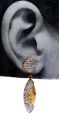 Gold Plated Pure Silver 22ct Chandi Earrings with Zircons For Girls. 