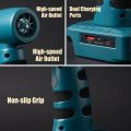 Cordless Portable Hair Dryer Blower For Makita 18V Li-ion 3-Speed Handheld Leaf Blower with USB Charging Port for Home Cleaning. 