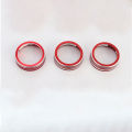 3pcs Metal Car AC Adjust Knob Decoration Ring Cover For Volkswagen VW 2017-2019 Tiguan Atlas T-roc Ateca FR Passat B8 Variant. 